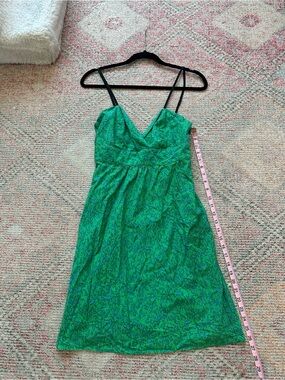 The Cue green and blue with black straps dress size 8